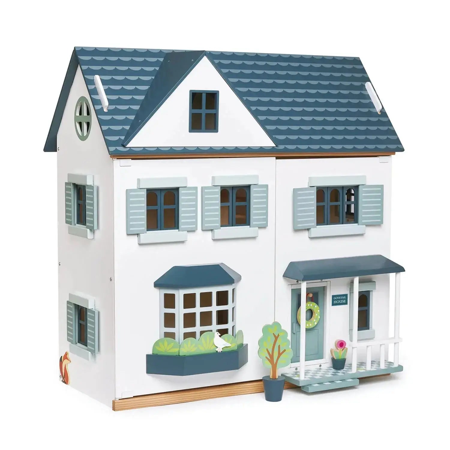 Dovetail House Traditional Wooden Dolls House by Tender Leaf Toys