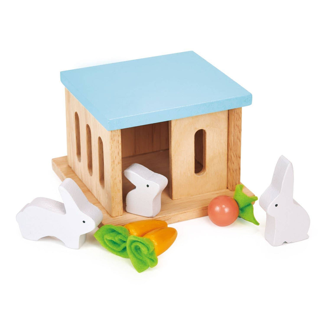 Rabbit Hutch Pet Wooden Toys Play Set - Dolls House Accessory - Imagination Wooden Toys