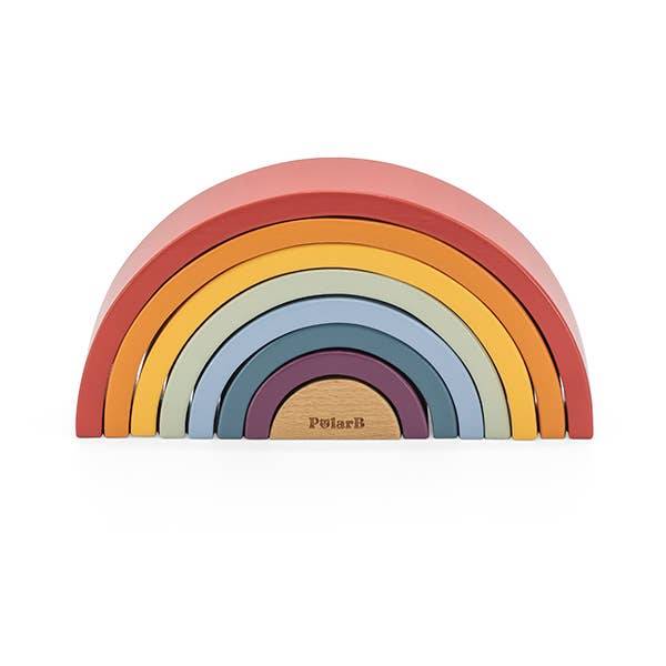 Colourful Wooden Stacking Rainbow Arches - PolarB - Imagination Wooden Toys