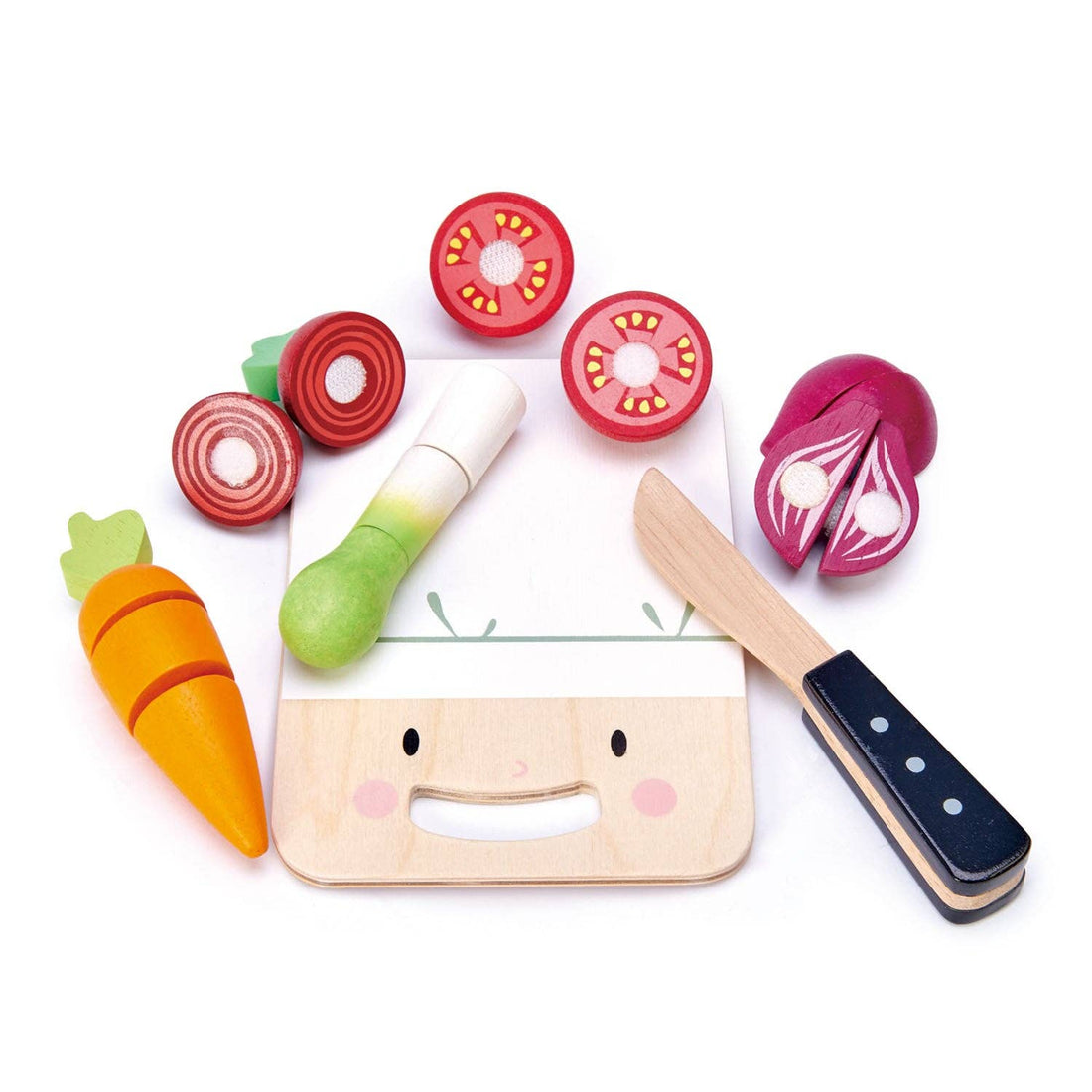 Mini Chef Vegetable Chopping Board - Wooden Toy