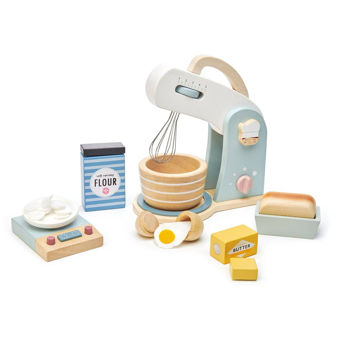 Wooden Chef Mixer Home Baking Set Role Play Toy - Imagination Wooden Toys