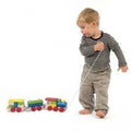 Colorful Wooden Pull Along Stacking Blocks Train Toy - Imagination Wooden Toys