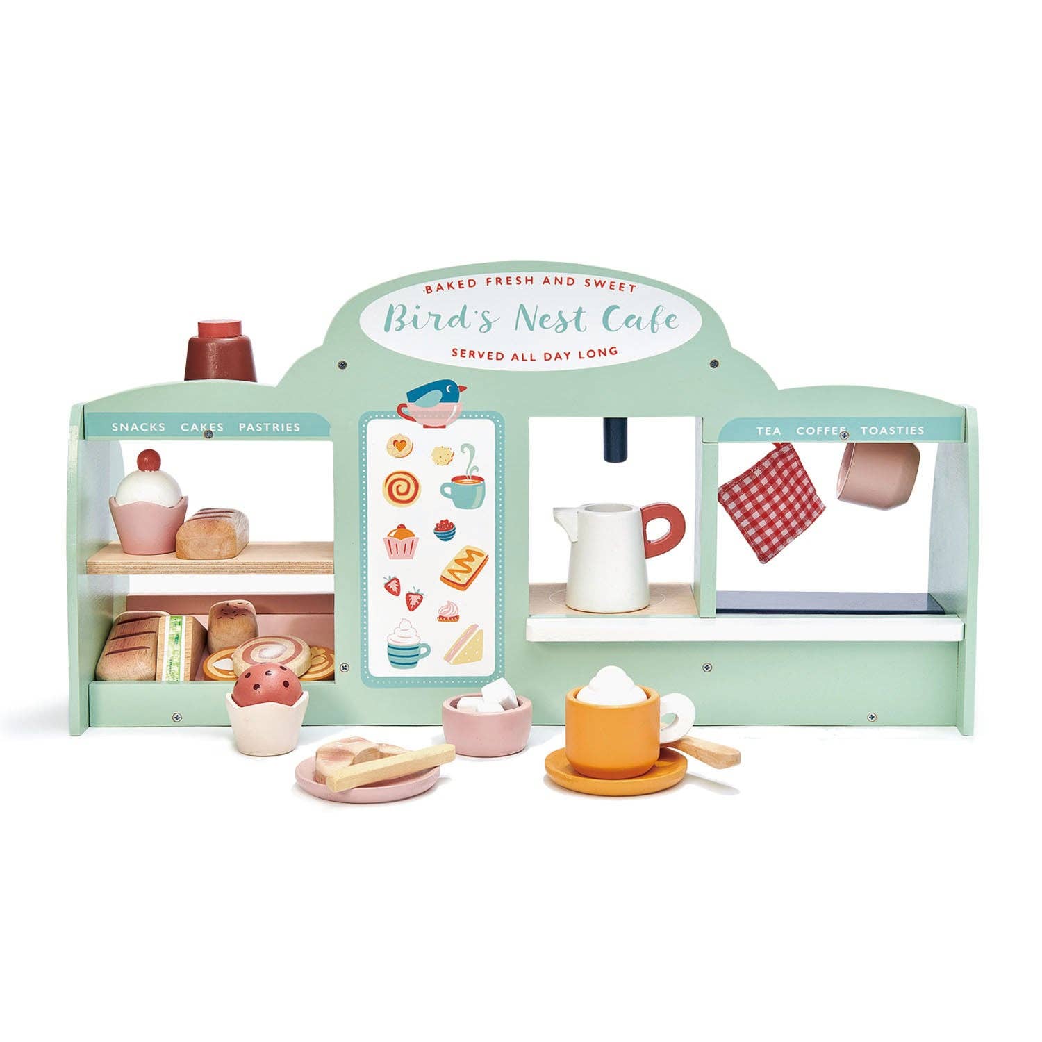 Bird's Nest Cafe Coffee Shop Wooden Toy Play Set - Imagination Wooden Toys