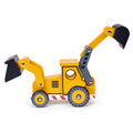 Yellow Digger Construction Building Site Vehicle - Wooden Toy - Imagination Wooden Toys