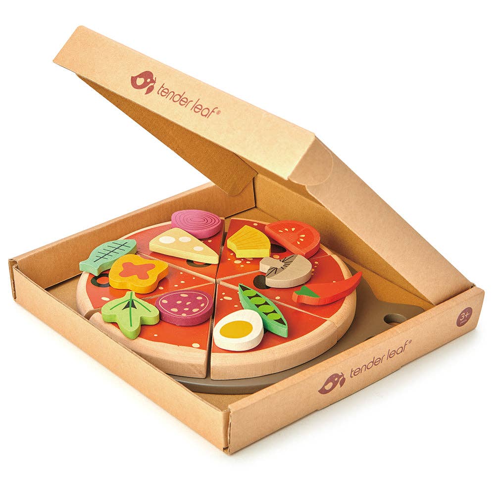 Wooden Takeaway Pizza Party Play Food - Imagination Wooden Toys