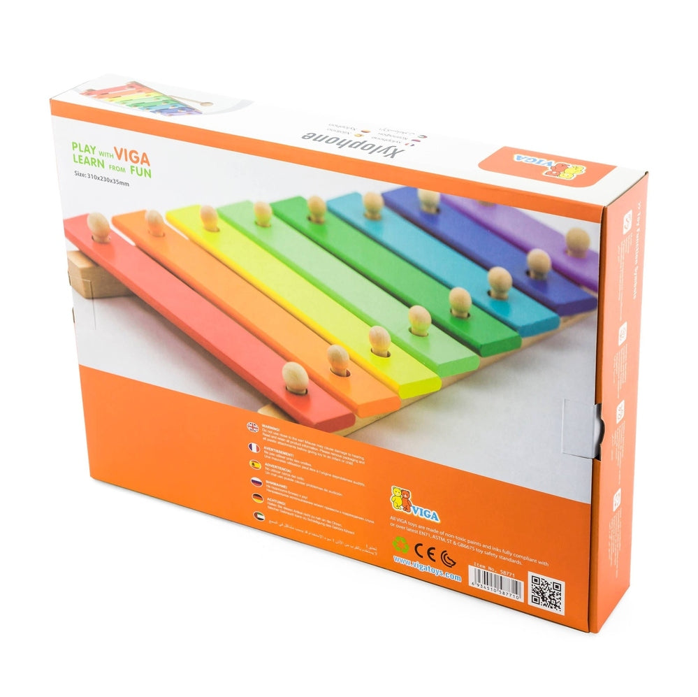 Colourful Wooden Toy Play Xylophone Musical Instrument - Imagination Wooden Toys