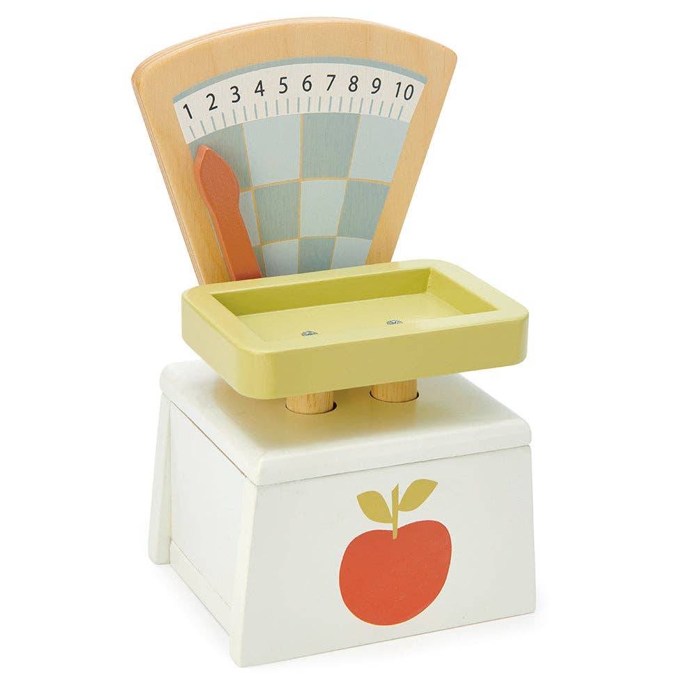 Wooden Market Kitchen Scales Role Play Toy - Imagination Wooden Toys