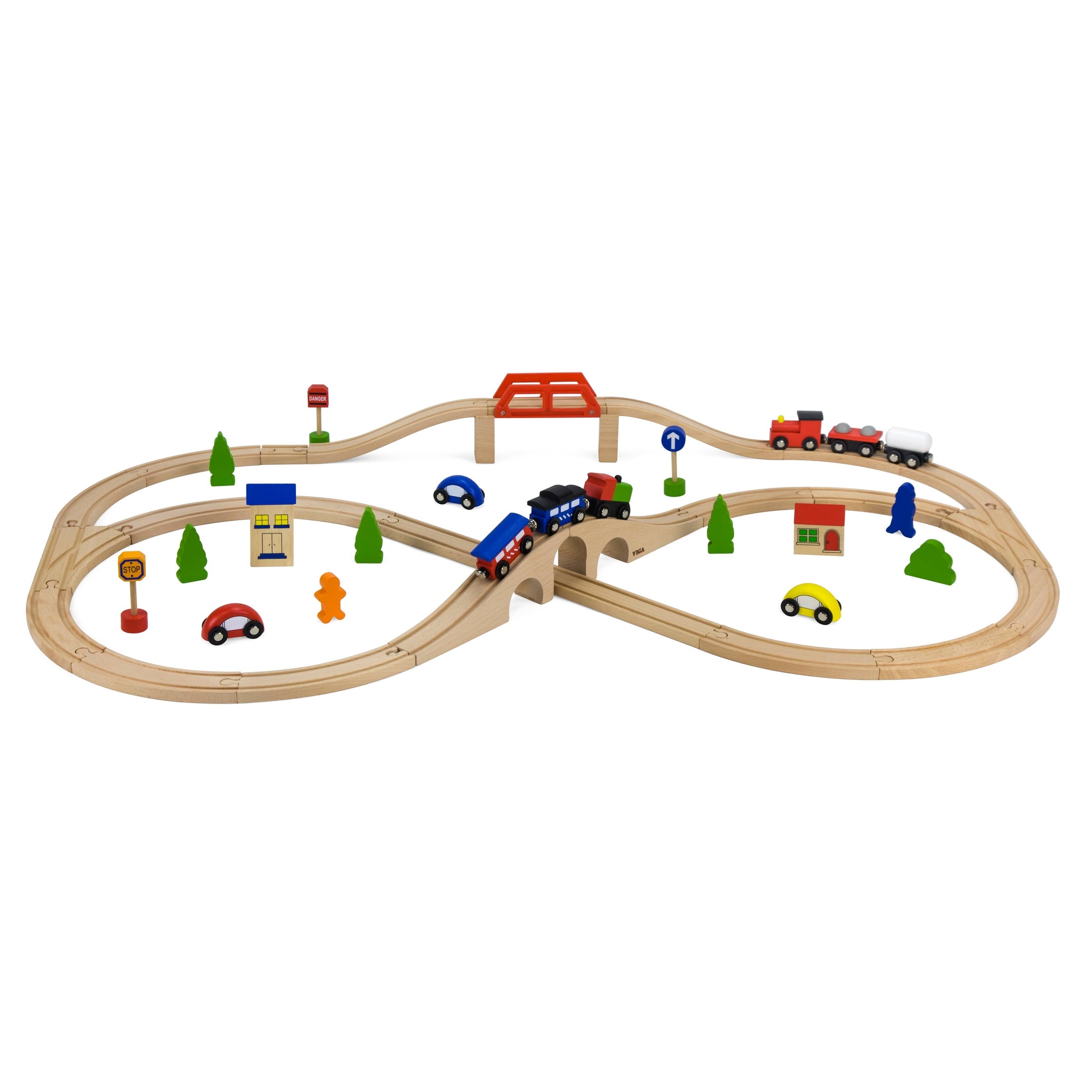 Wooden train popular set