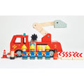 Wooden Emergency Fire Engine Toy Play Set - Imagination Wooden Toys