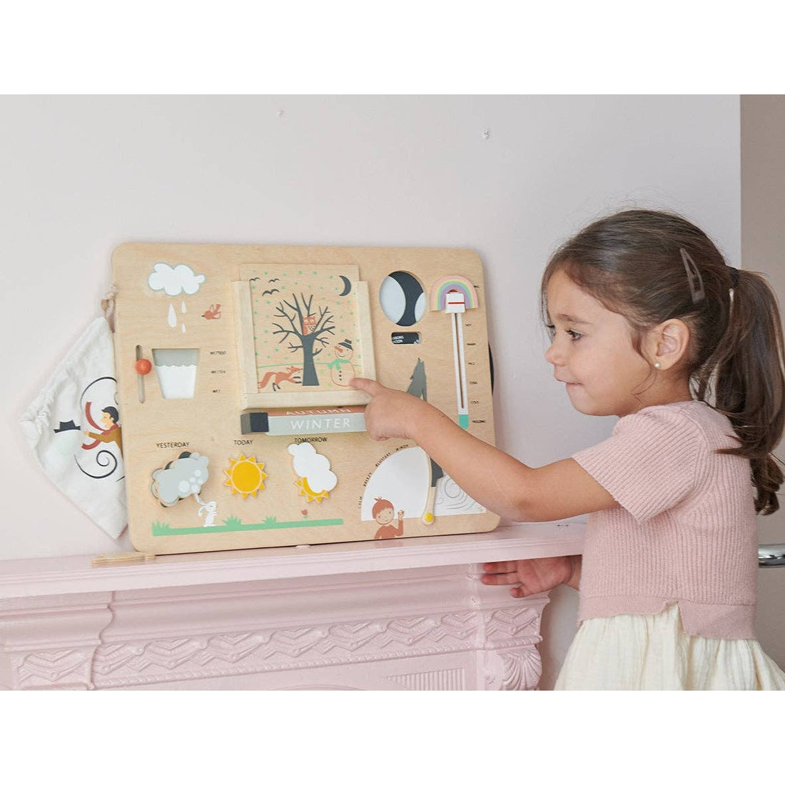 Weather Forecast Watch Activity Station Board - Educational Wooden Toy - Imagination Wooden Toys