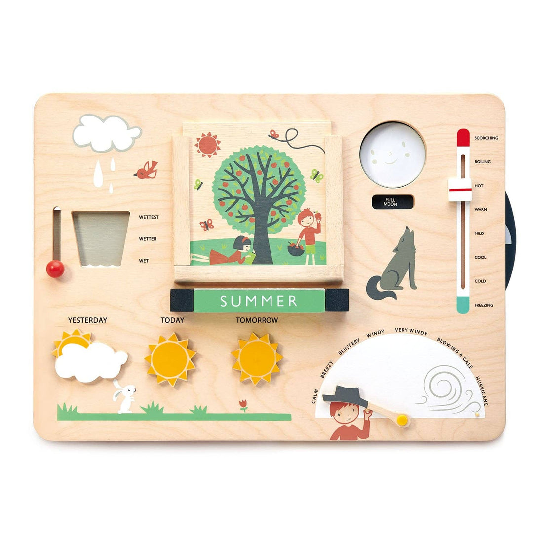 Weather Forecast Watch Activity Station Board - Educational Wooden Toy - Imagination Wooden Toys