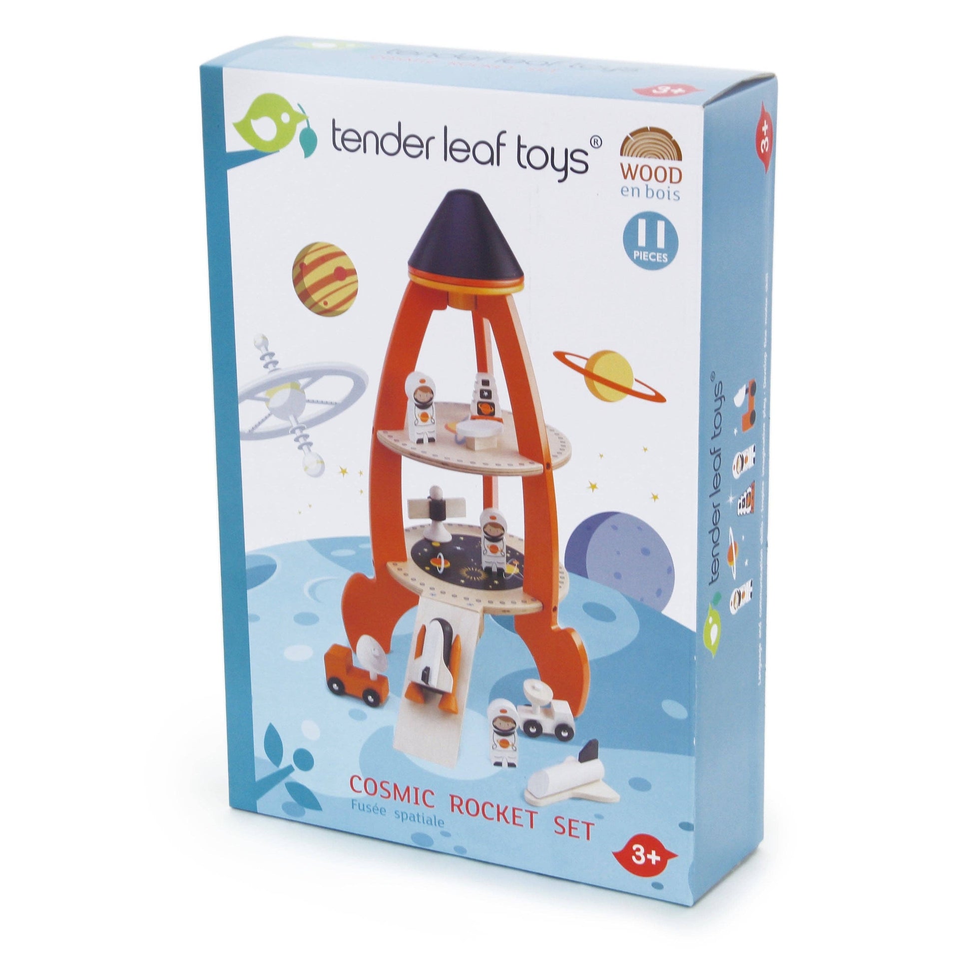 Cosmic Space Rocket Play Set Wooden Toy - Imagination Wooden Toys