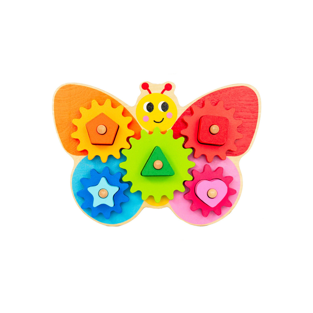 Butterfly Gear Game Wooden Toy for Toddlers - Woody Treasures - Imagination Wooden Toys