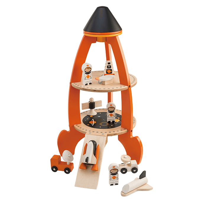 Cosmic Space Rocket Play Set Wooden Toy - Imagination Wooden Toys