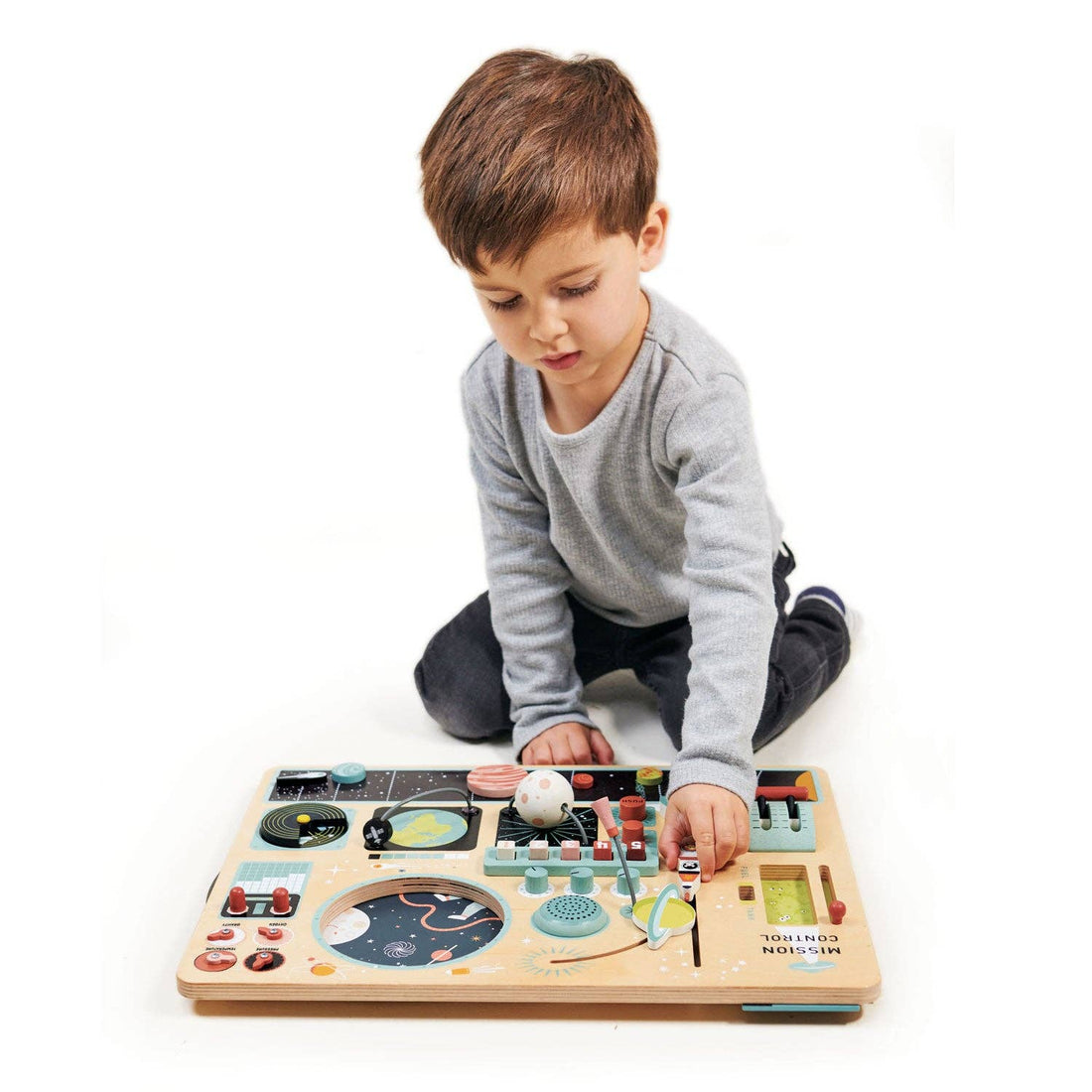 Mission Control Space Station Activity Play Board - Wooden Toy - Imagination Wooden Toys