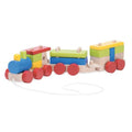 Colorful Wooden Pull Along Stacking Blocks Train Toy - Imagination Wooden Toys