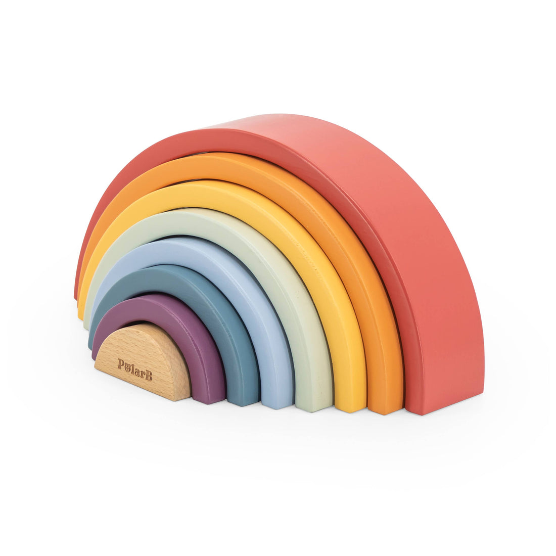 Colourful Wooden Stacking Rainbow Arches - PolarB - Imagination Wooden Toys