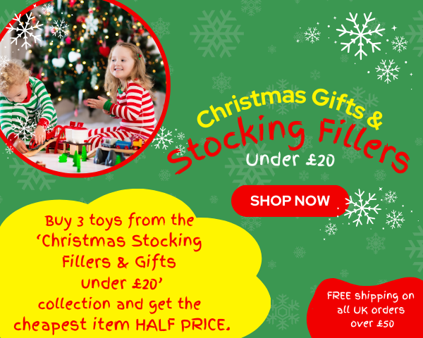 Buy 3 toys from the ‘Christmas Stocking Fillers & Gifts under £20' collection and get the cheapest item half priceslider_item_ANhDNJ