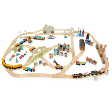 Traditional Wooden Train Set - Mountain View - Imagination Wooden Toys