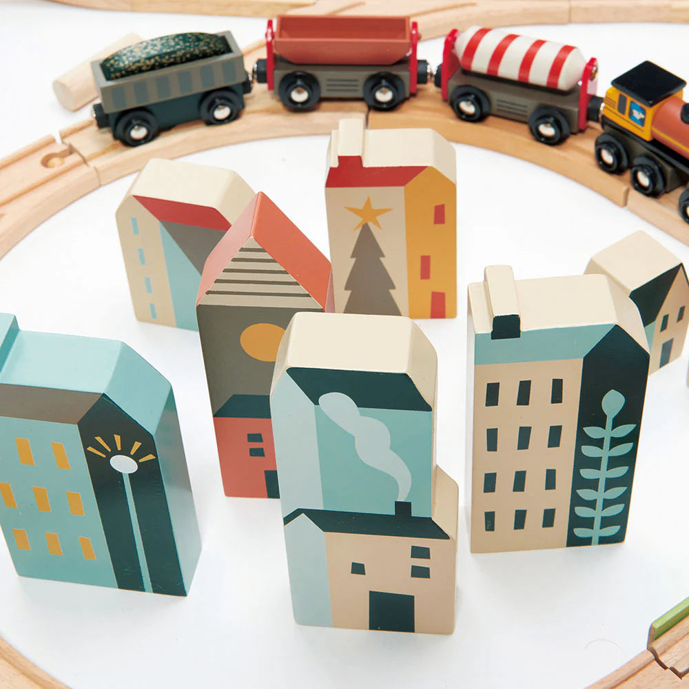 Traditional Wooden Train Set - Mountain View - Imagination Wooden Toys