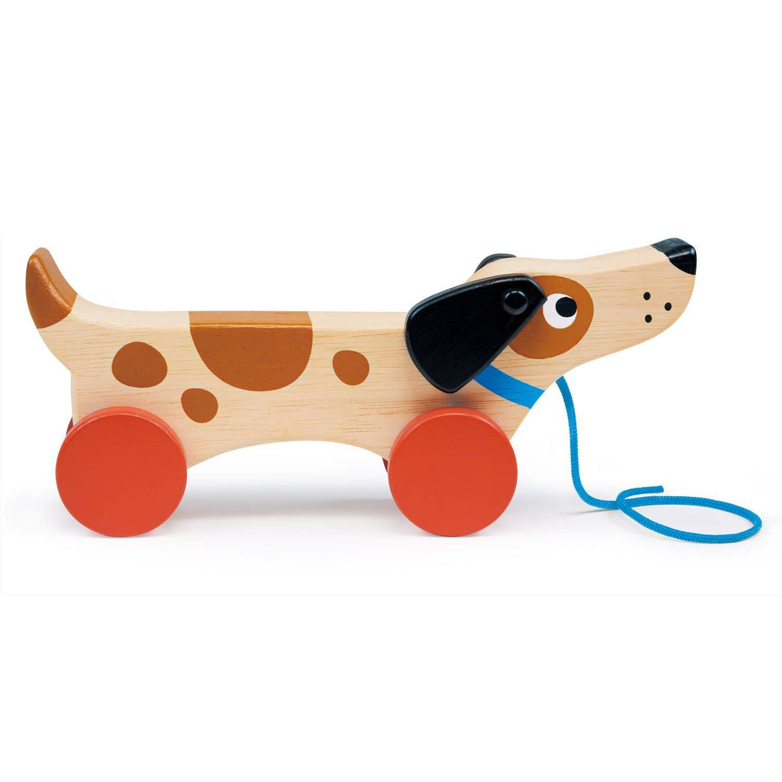 Pull Along Puppy Dog On Wheels Wooden Toy - Mentari - Imagination Wooden Toys