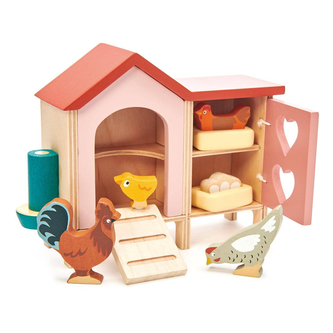 Wooden Toy Chicken Coop - Dolls House Play Accessory - Imagination Wooden Toys