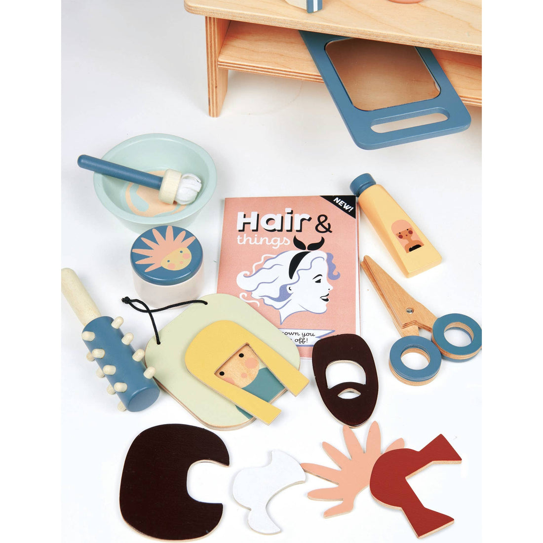 Hairdressers Hair Salon Wooden Role Play Toy PlaySet - Imagination Wooden Toys