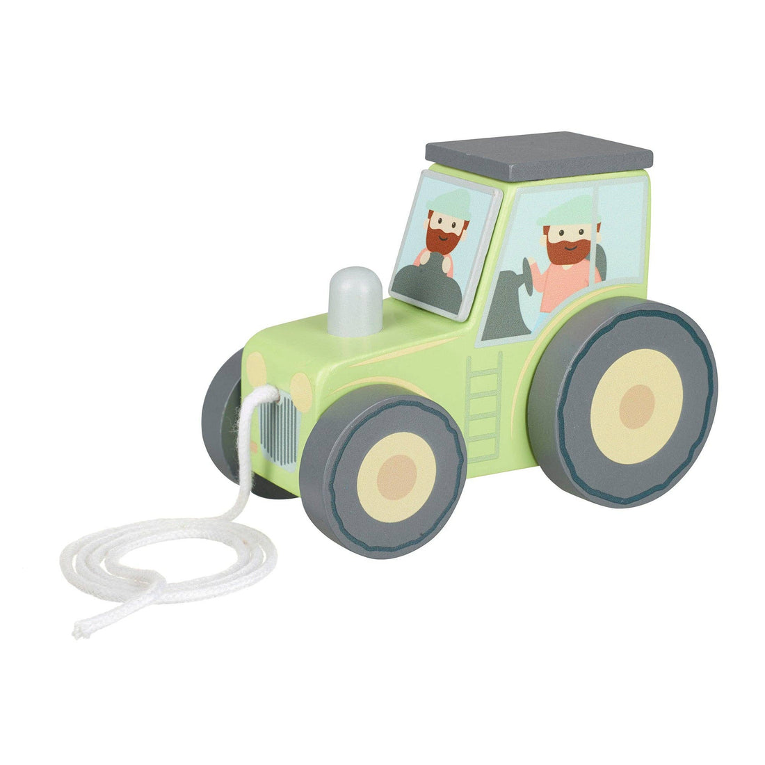 Pull Along Wooden Farm Tractor Toy - Imagination Wooden Toys