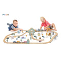 Wooden Train Set Animal City - 90 Piece Set by PolarB - Imagination Wooden Toys