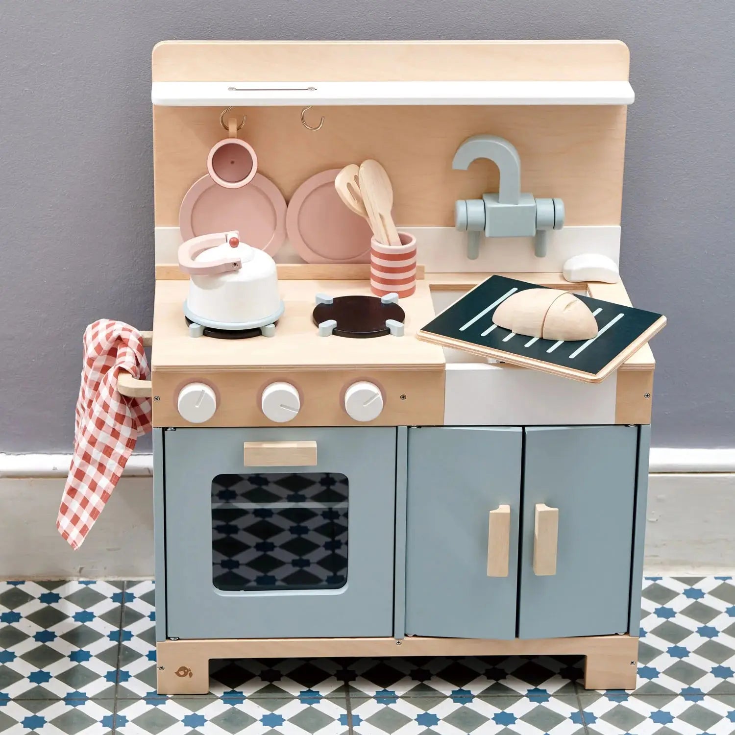 Home Kitchen - Wooden Role Play Kitchen Toy Set - Imagination Wooden Toys