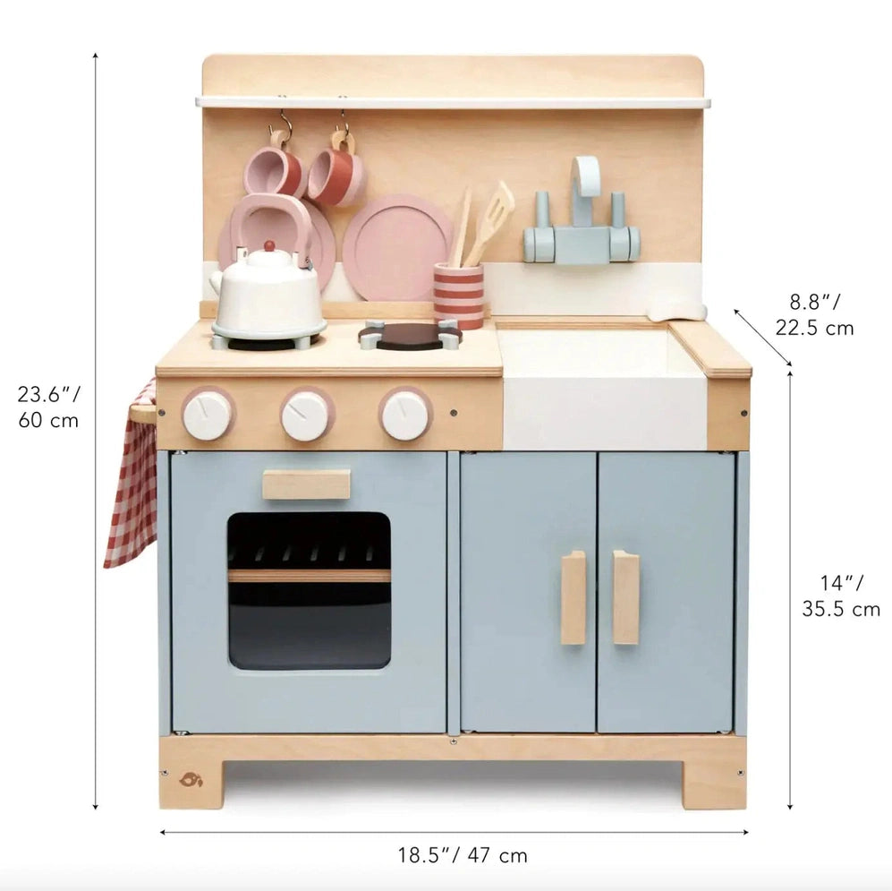 Home Kitchen - Wooden Role Play Kitchen Toy Set - Imagination Wooden Toys