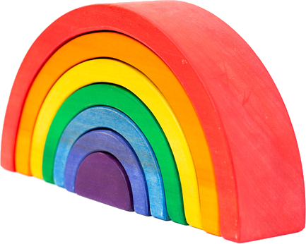 Wooden Toy Stacking Rainbow