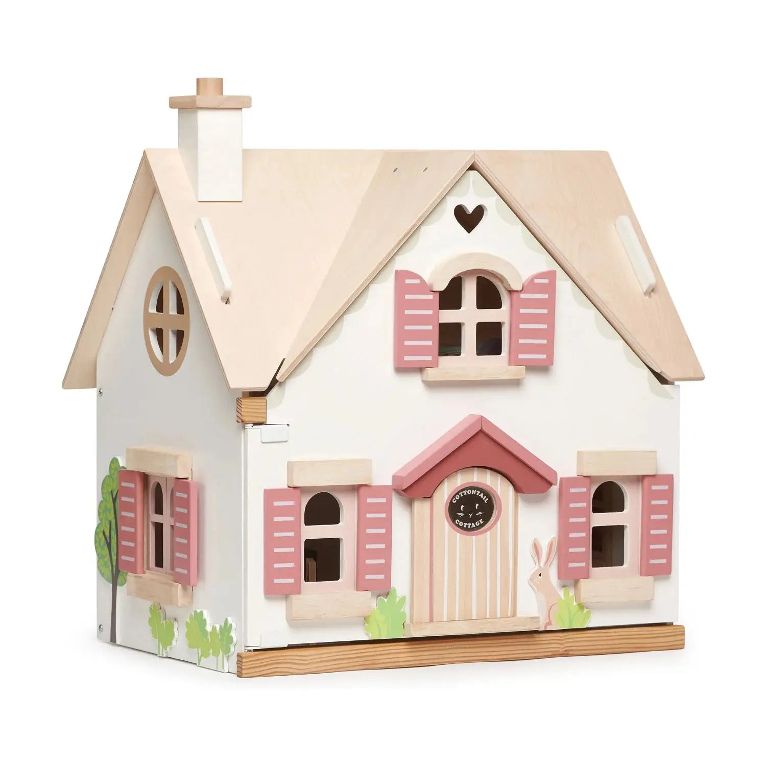 Cottontail Cottage Wooden Dolls House Play Set - Imagination Wooden Toys