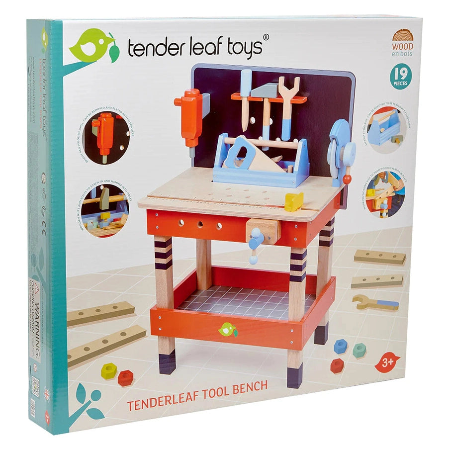 Work Bench & Tools - Wooden Role Play Toy Set - Imagination Wooden Toys